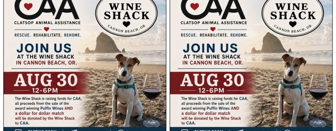 The Wine Shack fundraiser for Clatsop Animal Assistance